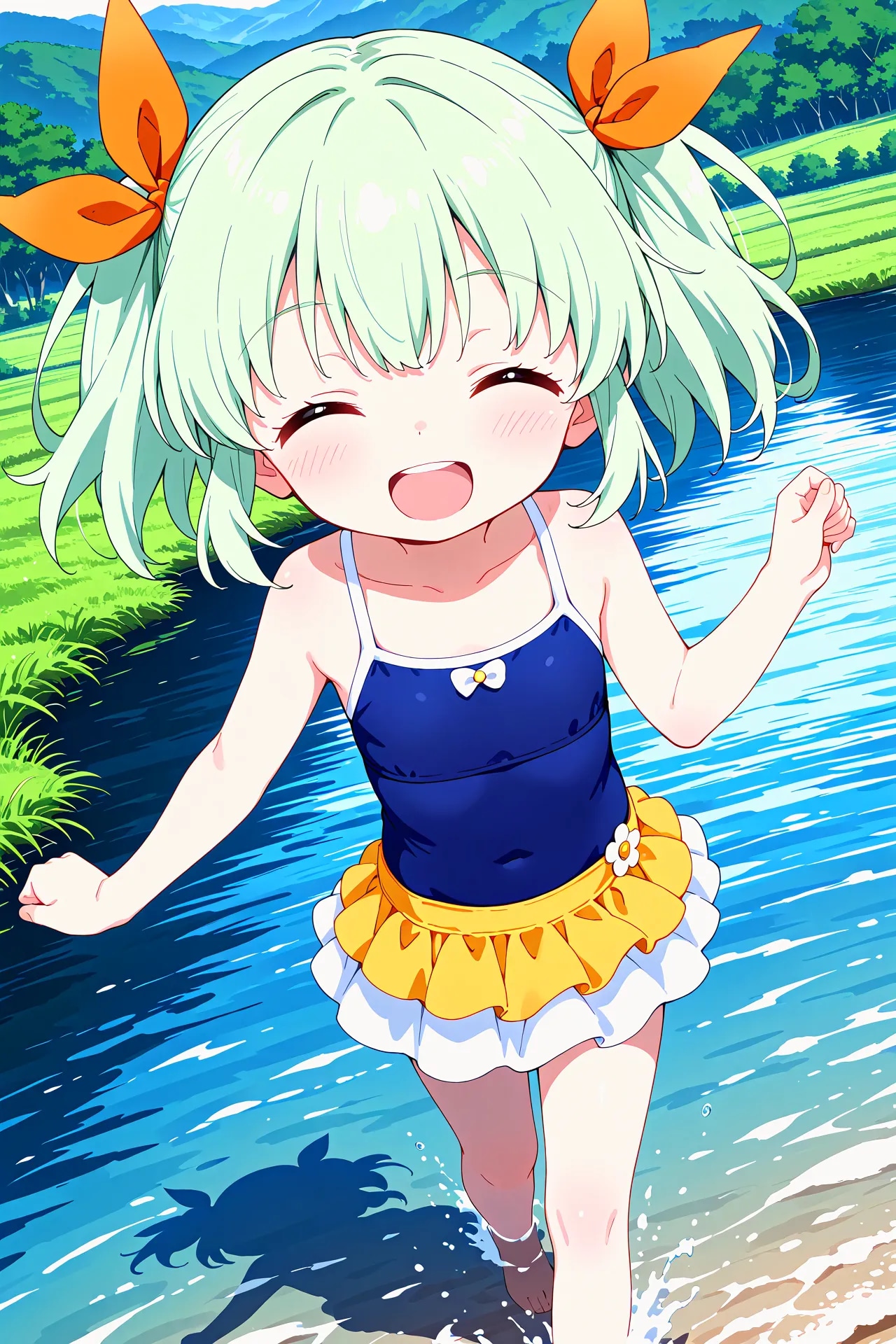 りおちゃんの川遊び