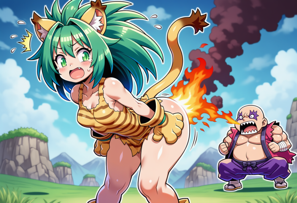 お尻を焼かれるチャムチャム