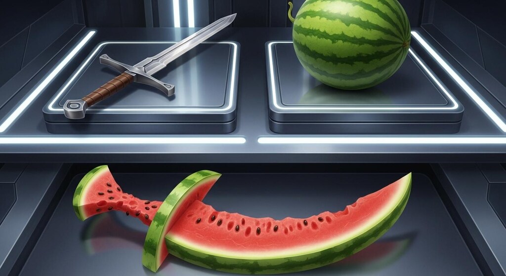 剣とスイカで合成