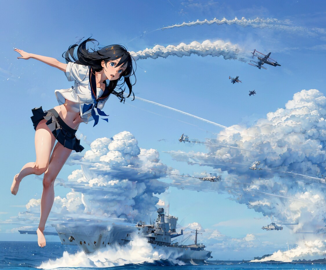 原子力空母を撃沈する女子高生