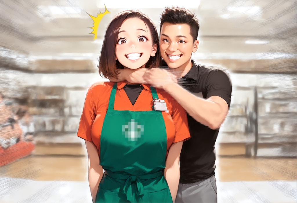 美人カフェ店員