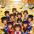 『女の子_ハロウィンモチーフ』。 2枚目