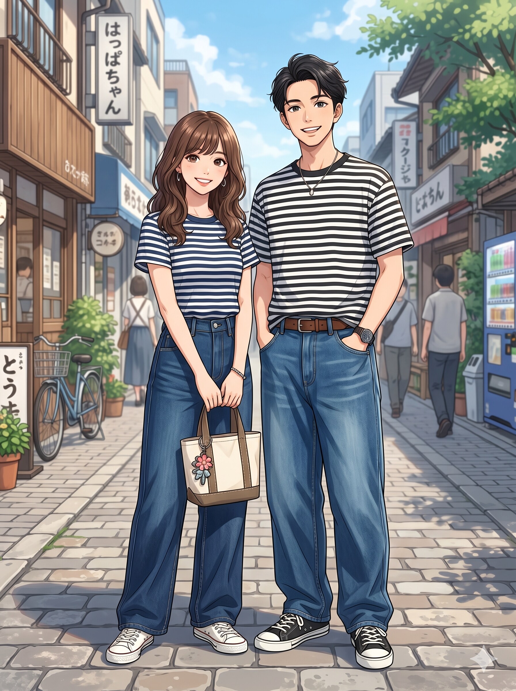 ボーダーシャツ | の人気AIイラスト・グラビア