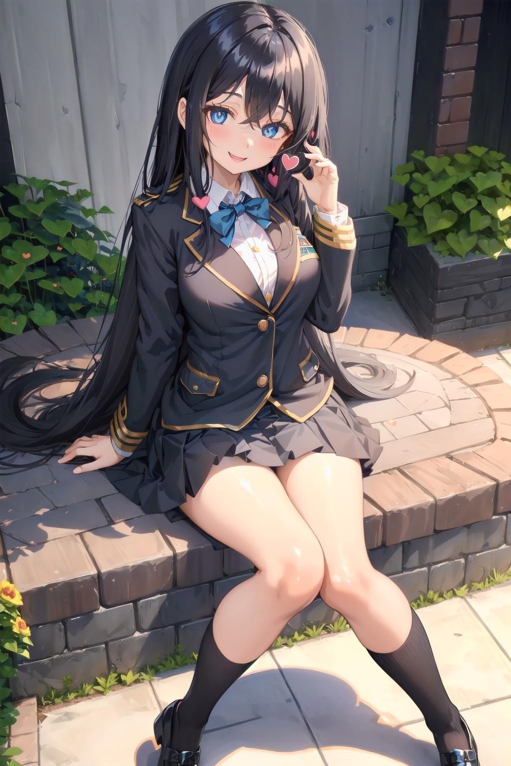 花園とブレザー