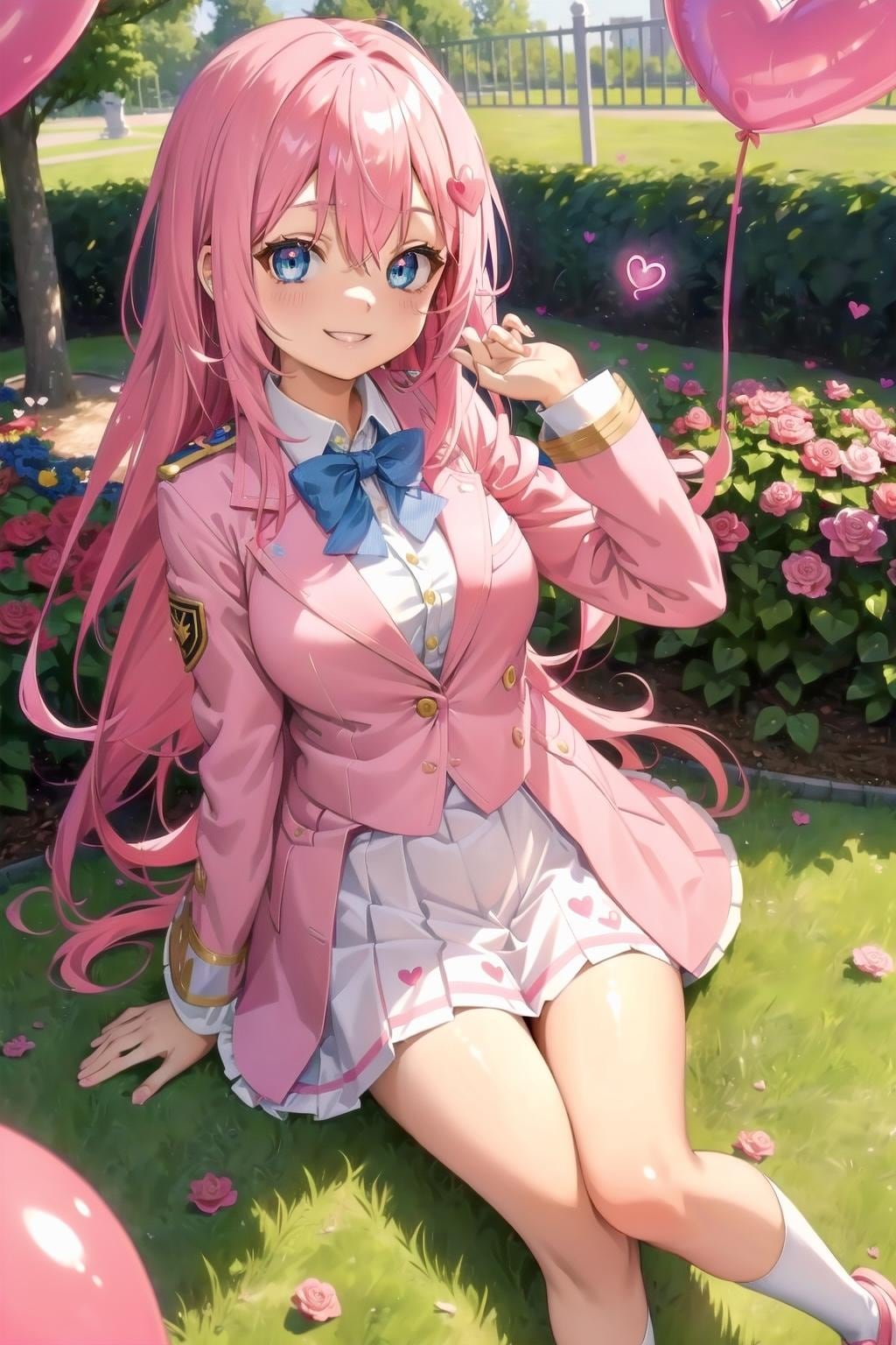 花園とブレザー