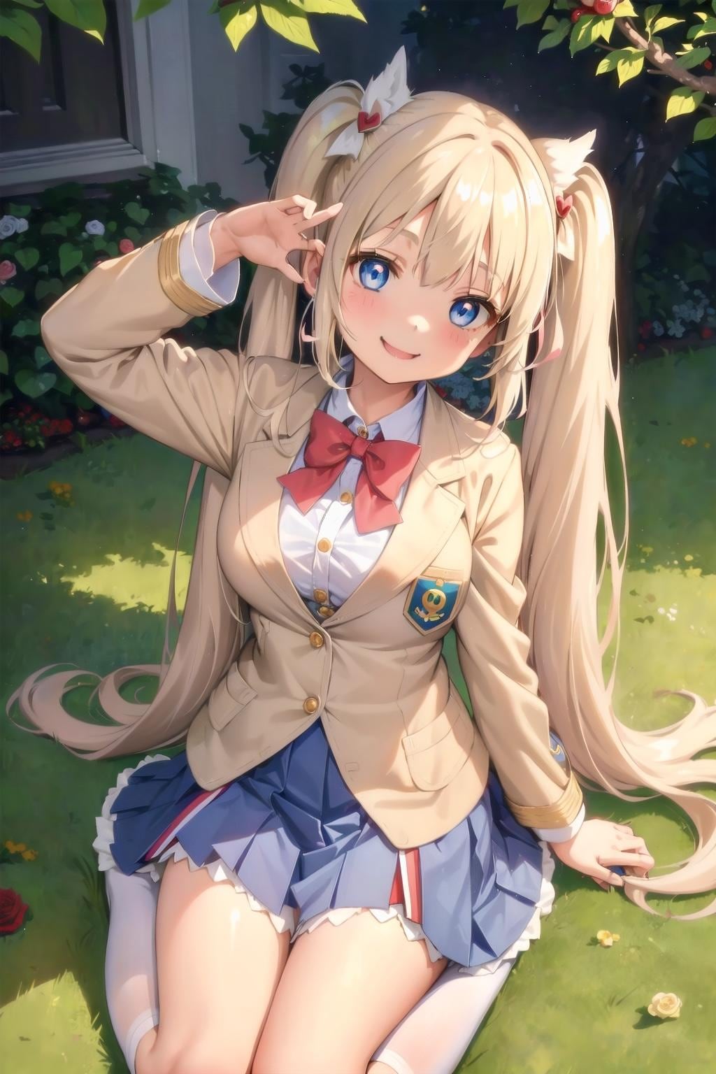 花園とブレザー