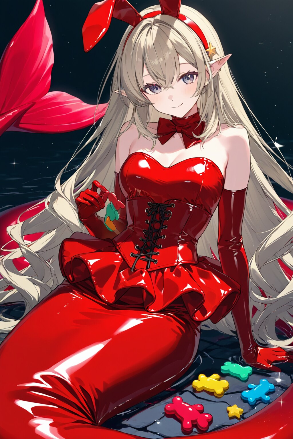 ラテックスのロングドレス | の人気AIイラスト・グラビア