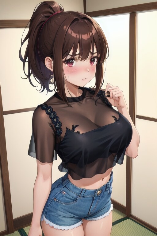 ショートポニテちゃん(シースルー2)