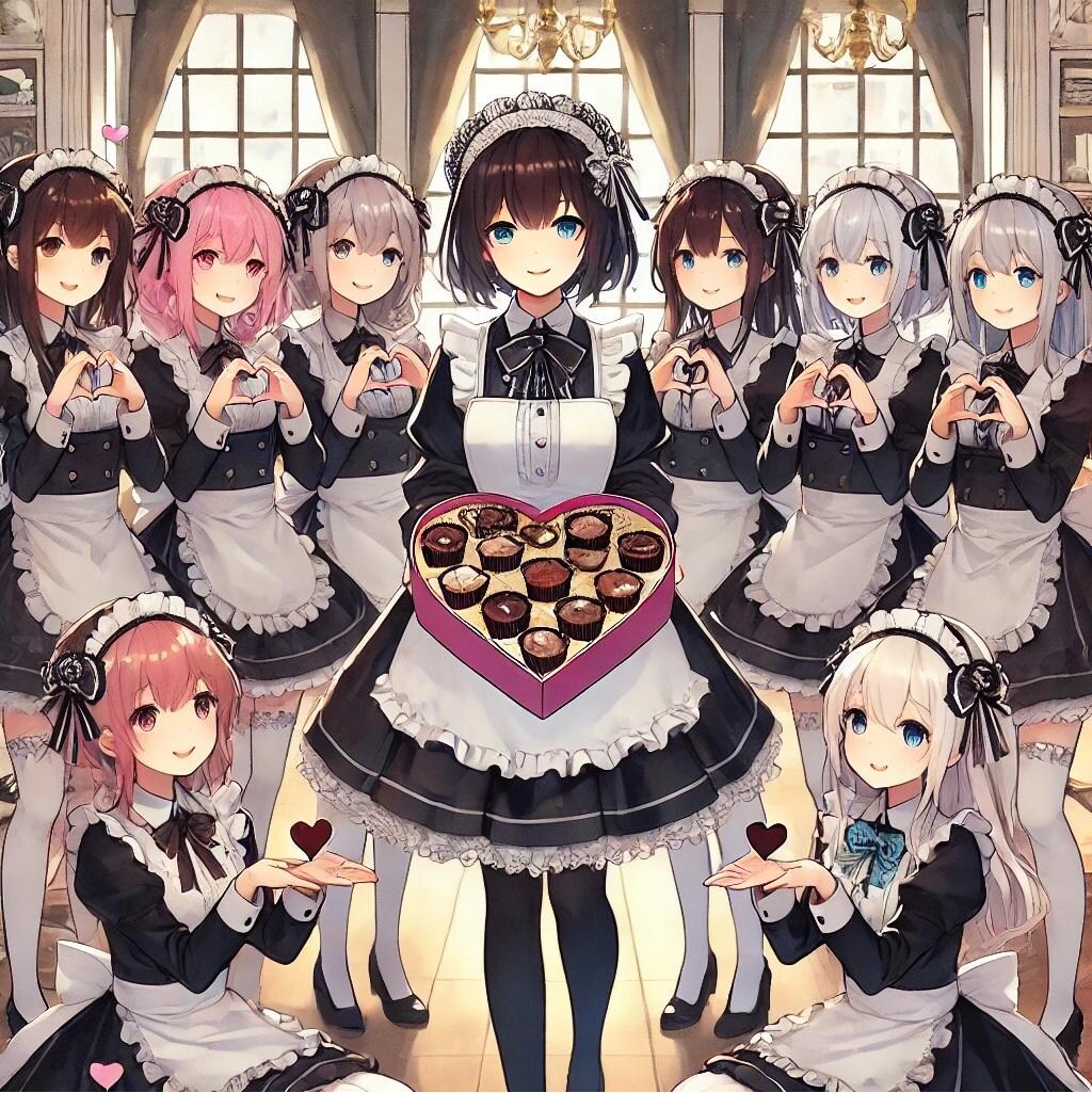 メイドカフェのバレンタイン、大盛況！