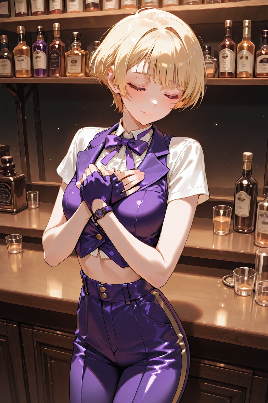 かっこかわいいバーオーナーの半袖シャツ