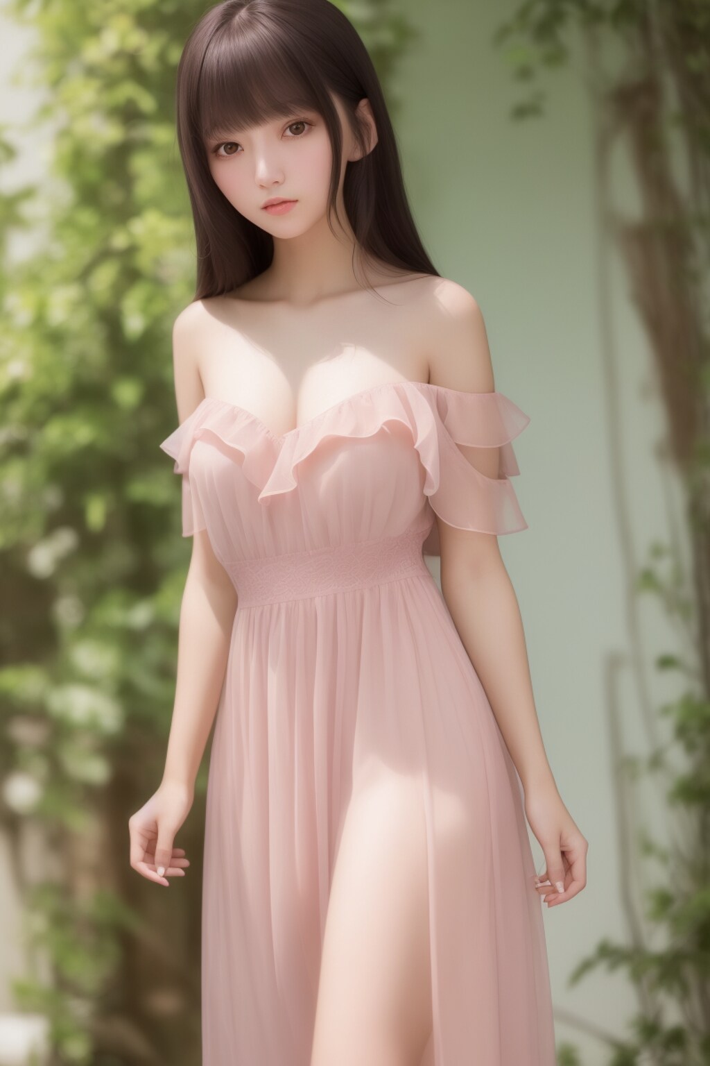 light pink dress