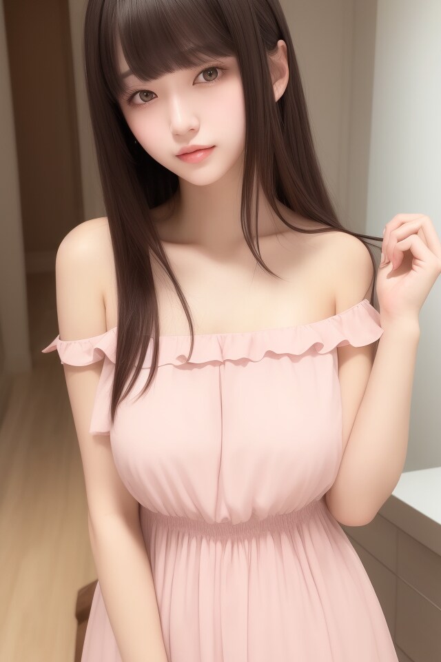 light pink dress