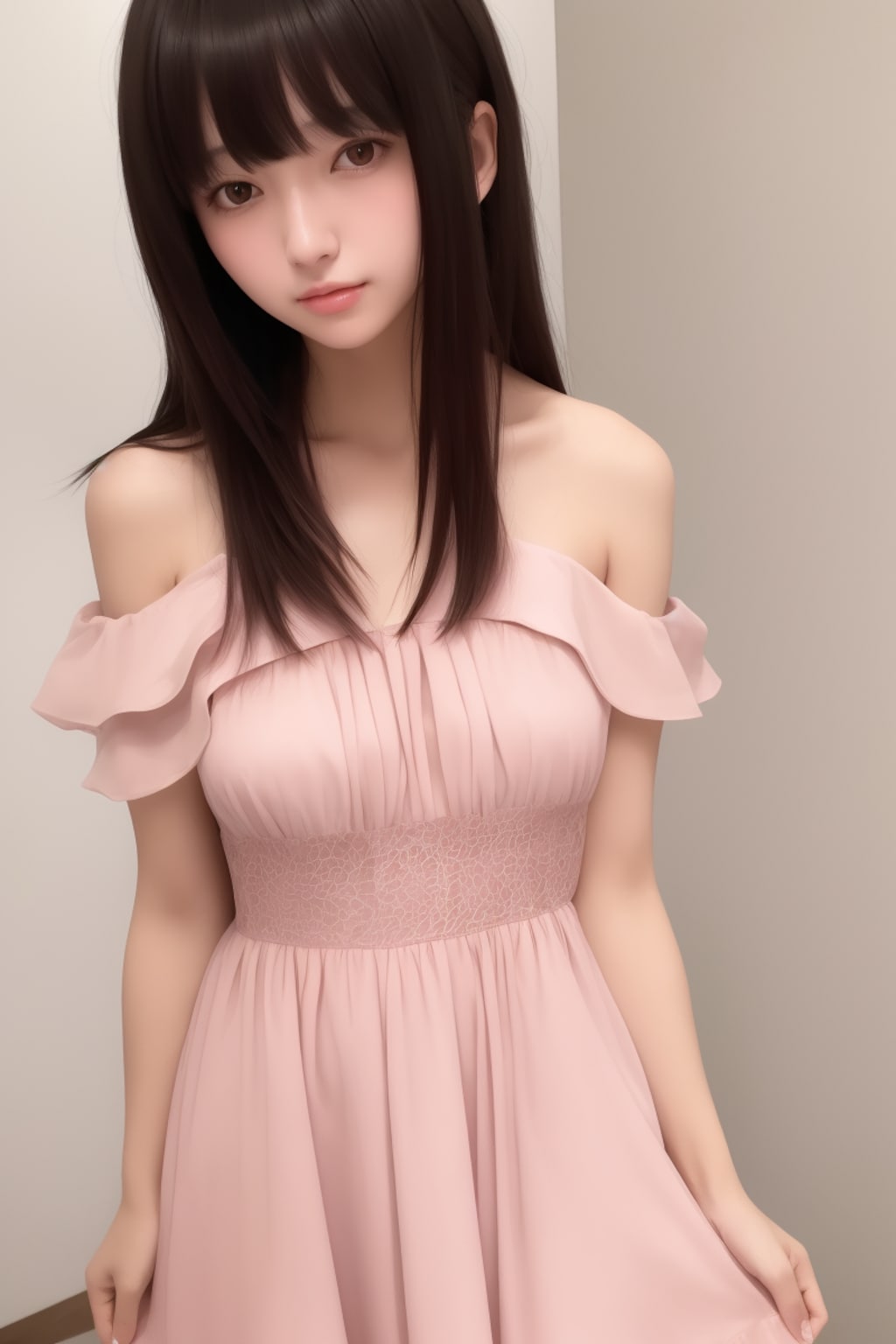 light pink dress