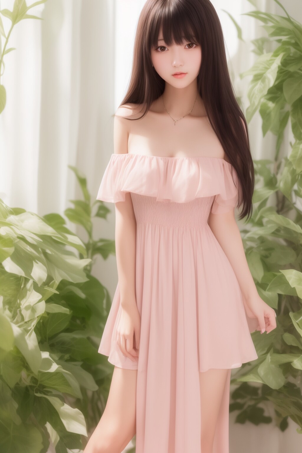 light pink dress