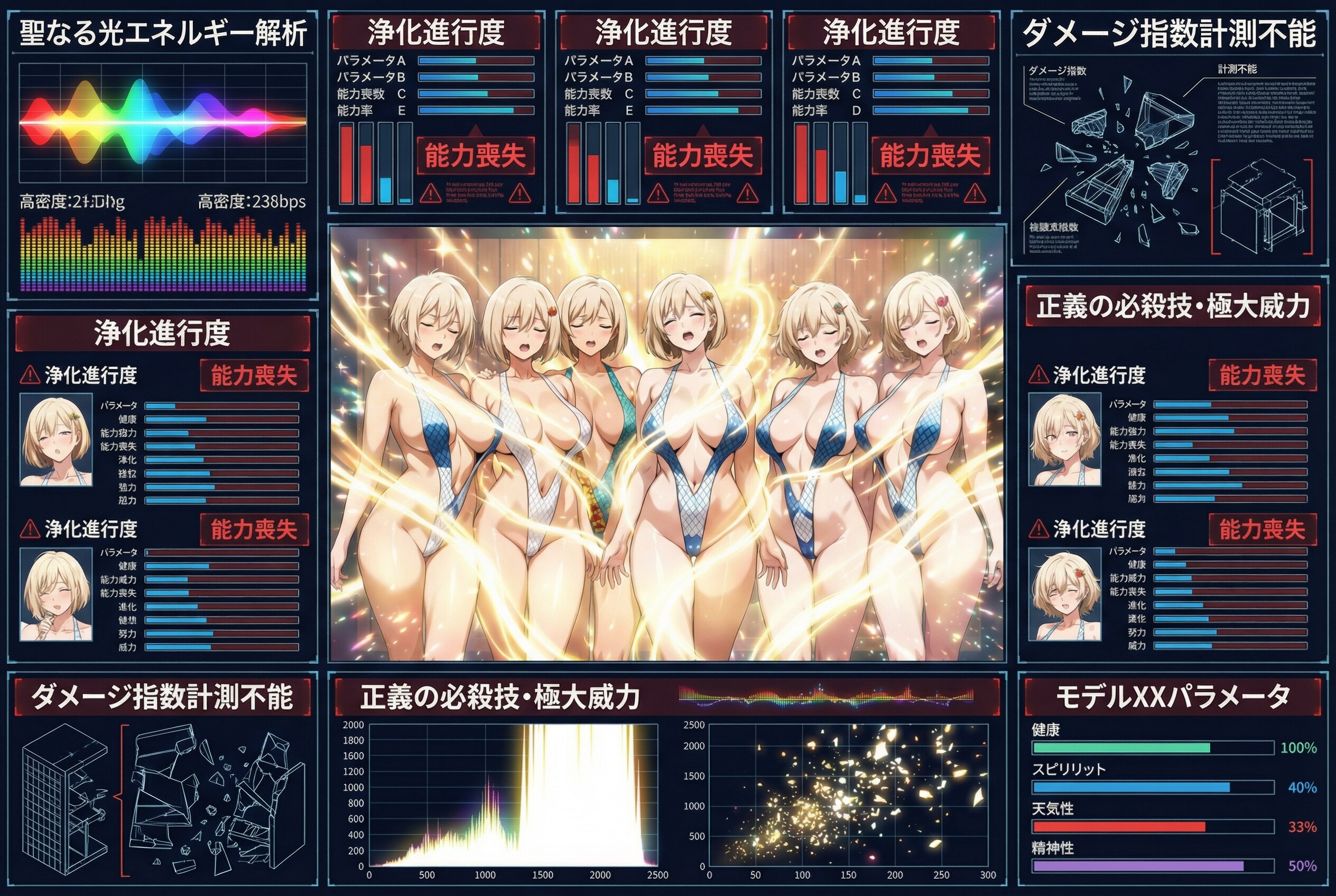悪の美少女の消滅を解析！？正義（性技）の必殺技で倒され砕け散る💦悪の人工生命体美少女達の消滅を徹底的に調べることで正義の必殺技の威力の秘密を解明するのだ？・・彼女達の犠牲を無駄にしない悪の組織！