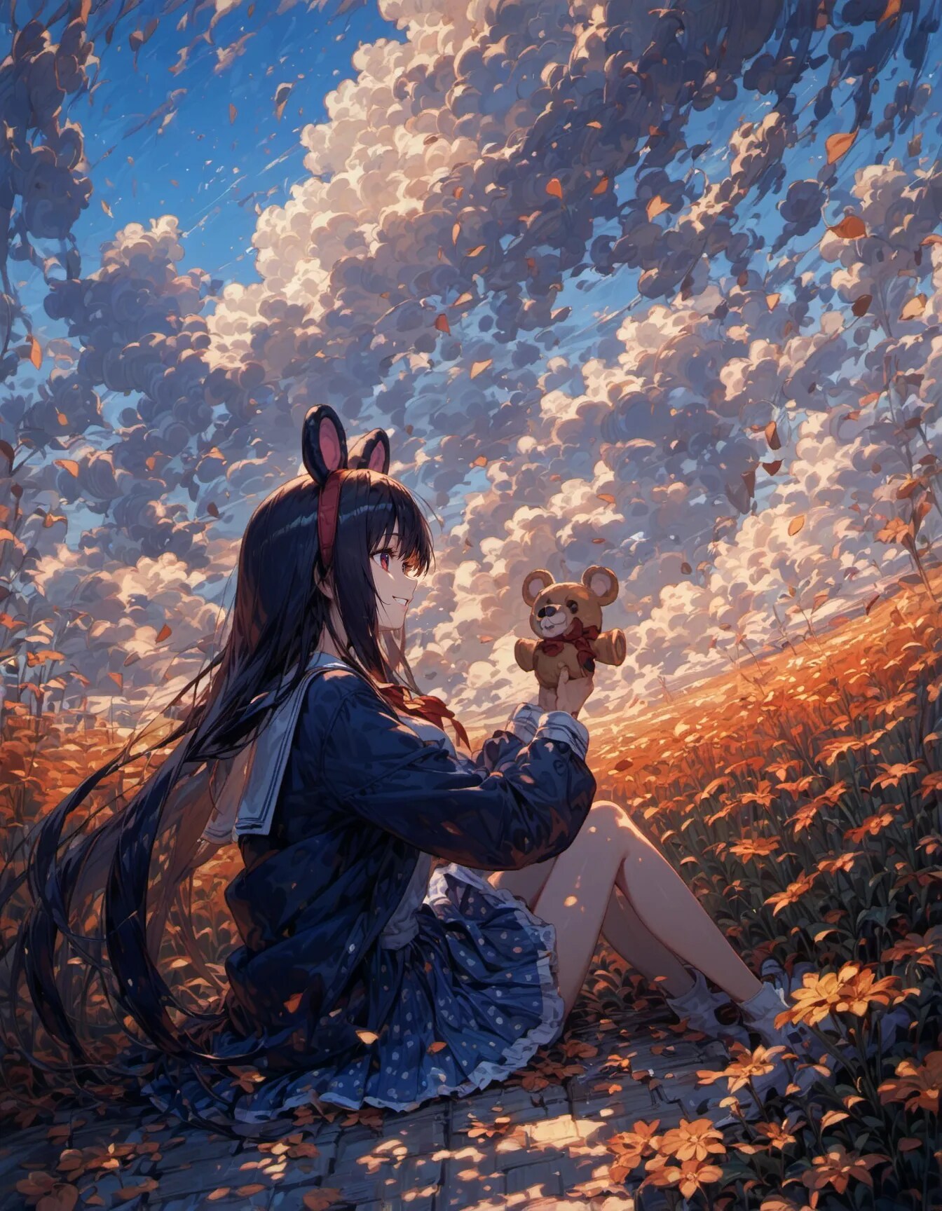 Teddy Bear Comfort in the Field | の人気AIイラスト・グラビア