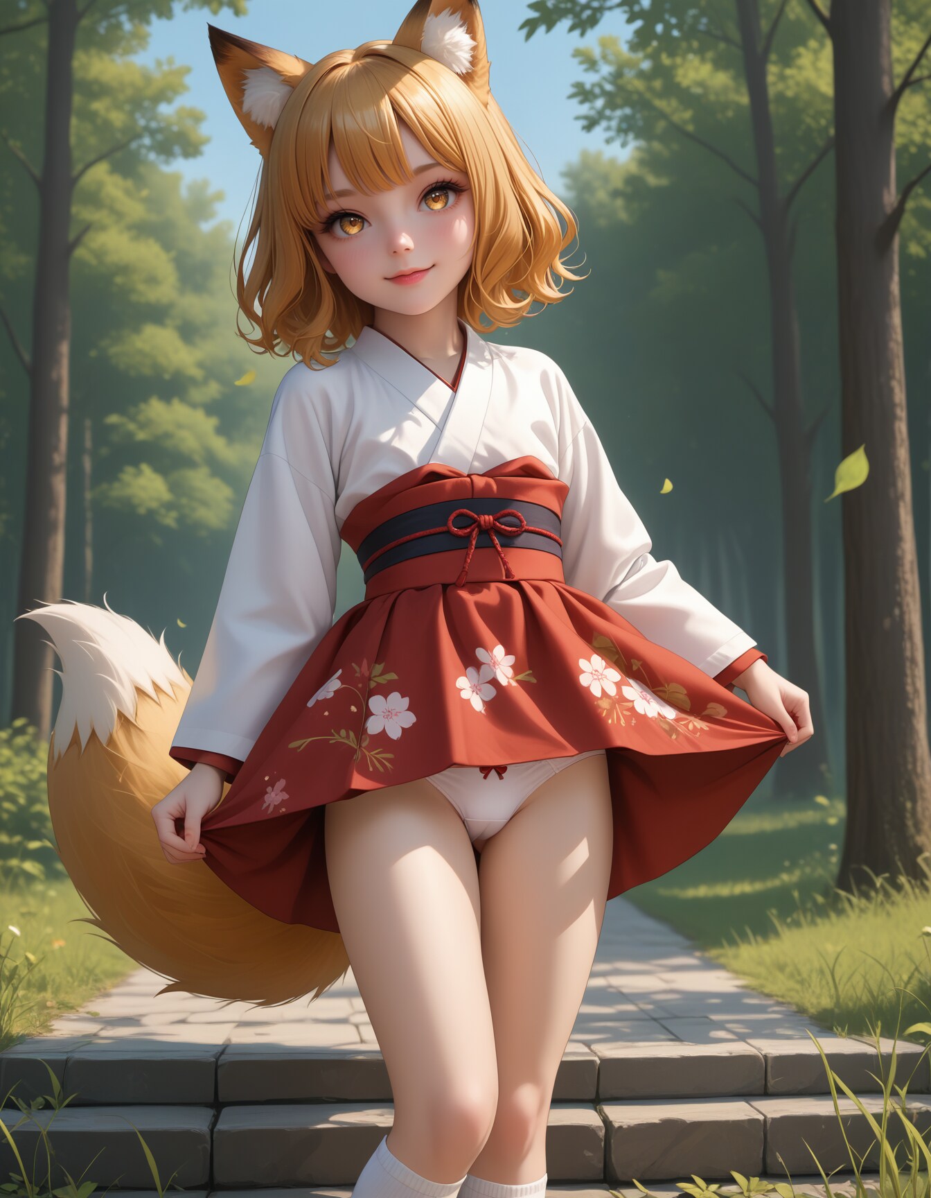 我が家の「のじゃロリ狐様」『どうじゃ？せくしーじゃろ？』(￣－￣)ニヤッ