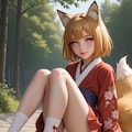 我が家の「のじゃロリ狐様」『どうじゃ？せくしーじゃろ？』(￣－￣)ニヤッ 2枚目