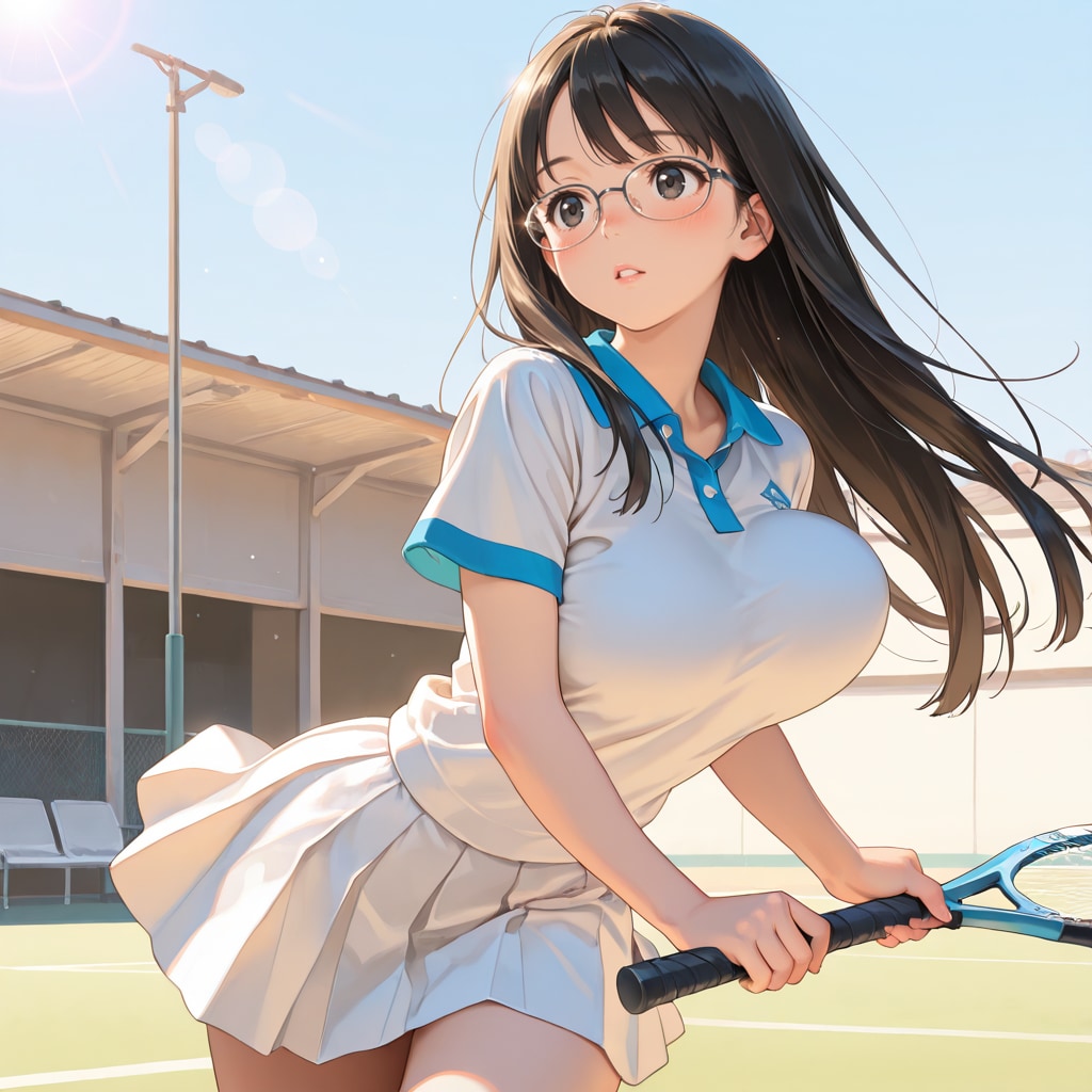 詩織ちゃん、テニスに挑戦