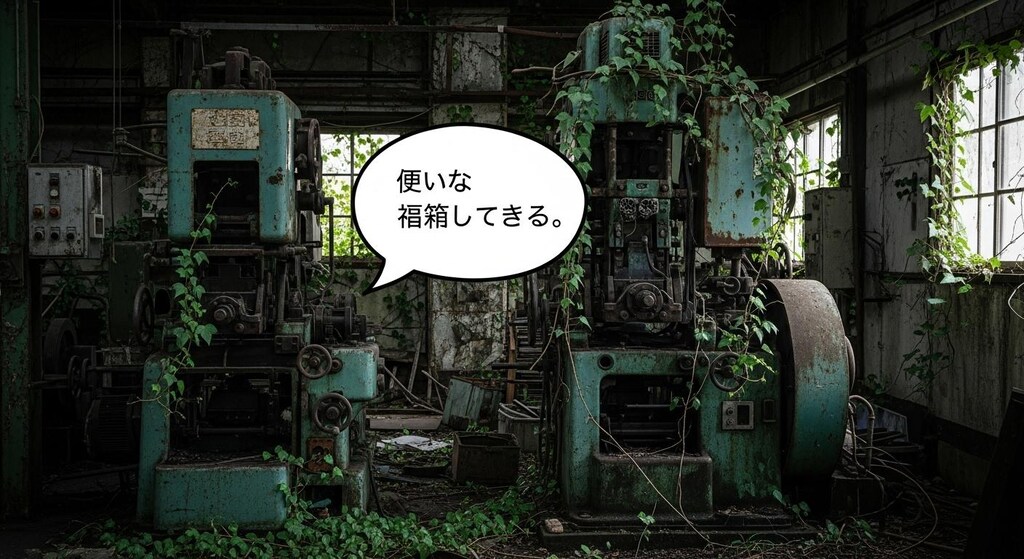 今日は廃工場の機械に喋ってもらった