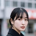黒コートの女の子 2枚目