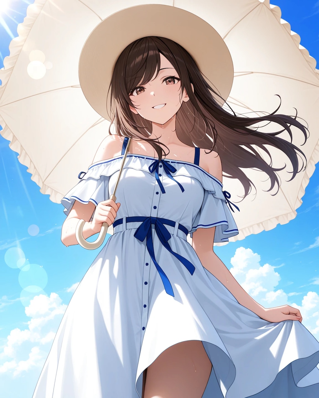 お嬢様系夏服