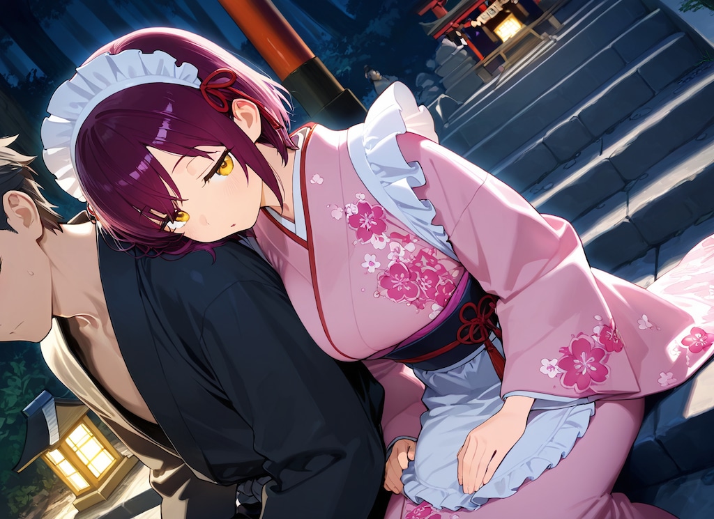 お・やす・・・・み・・な・・・（挨拶メイドの芽衣ちゃん）