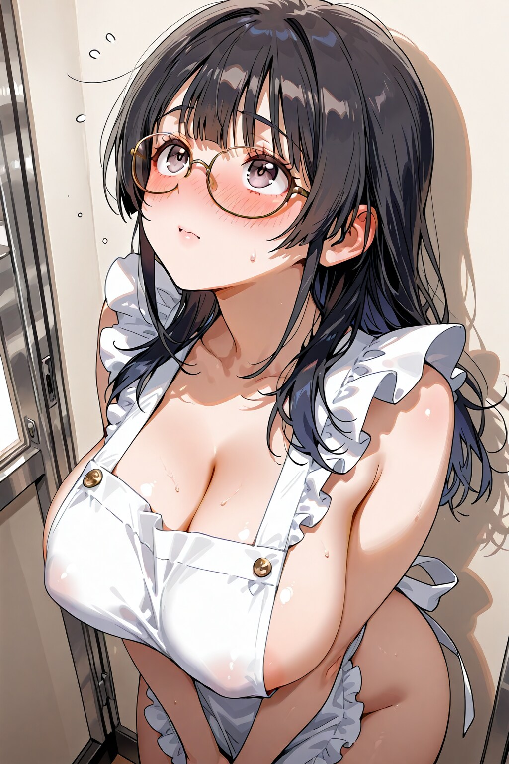エプロン眼鏡さん