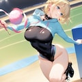 金髪ショート新体操美少女 4枚目