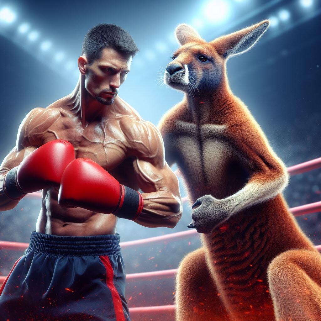 【ネタ】カンガルーとキックボクシング対決