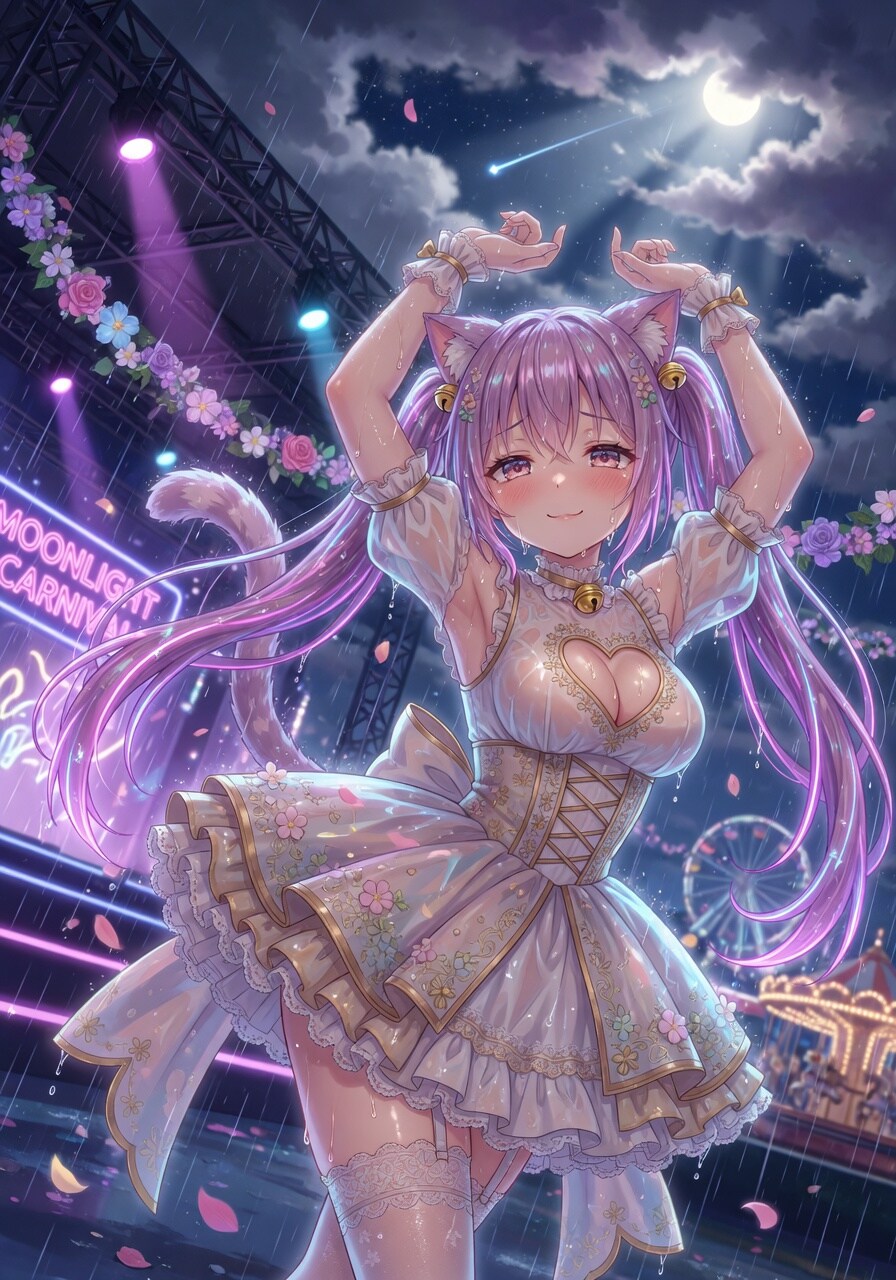 ももツイにゃん。雨