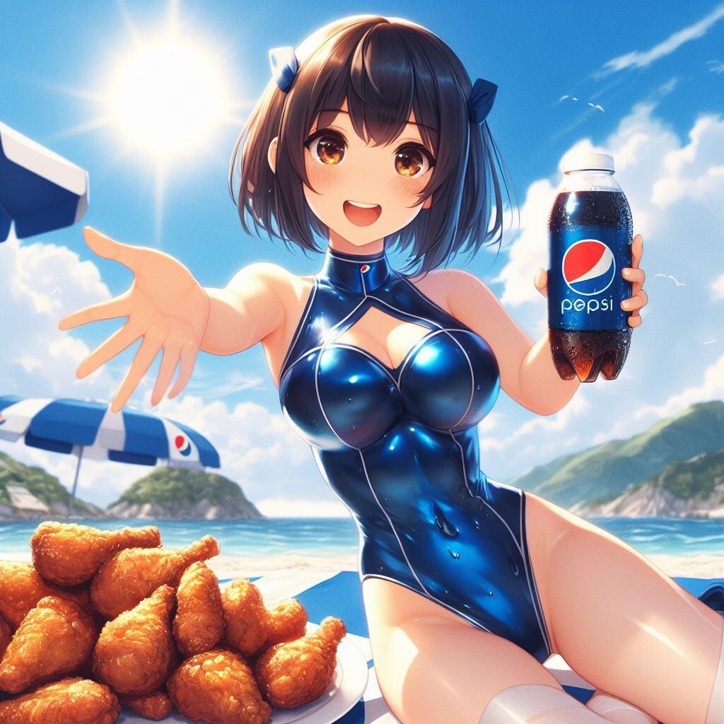 唐揚げとペプシ