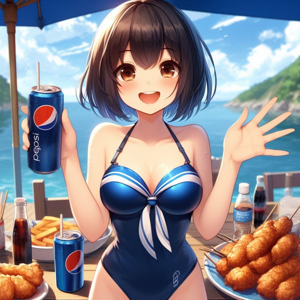 唐揚げとペプシ