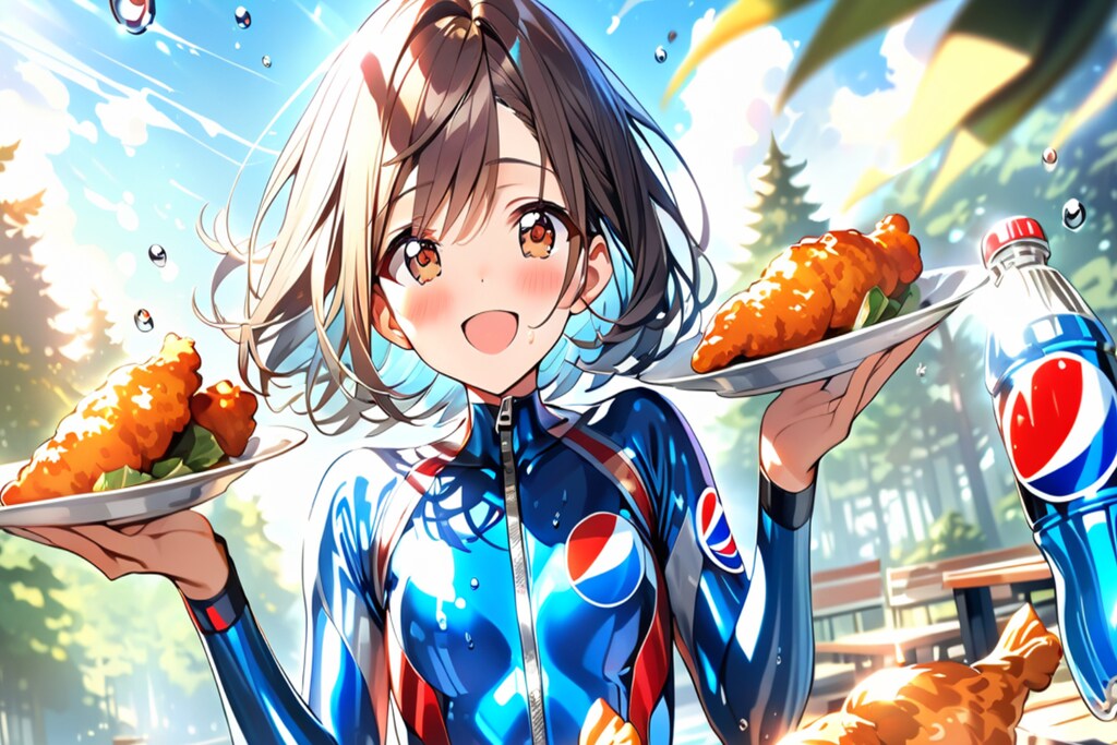 唐揚げとペプシ