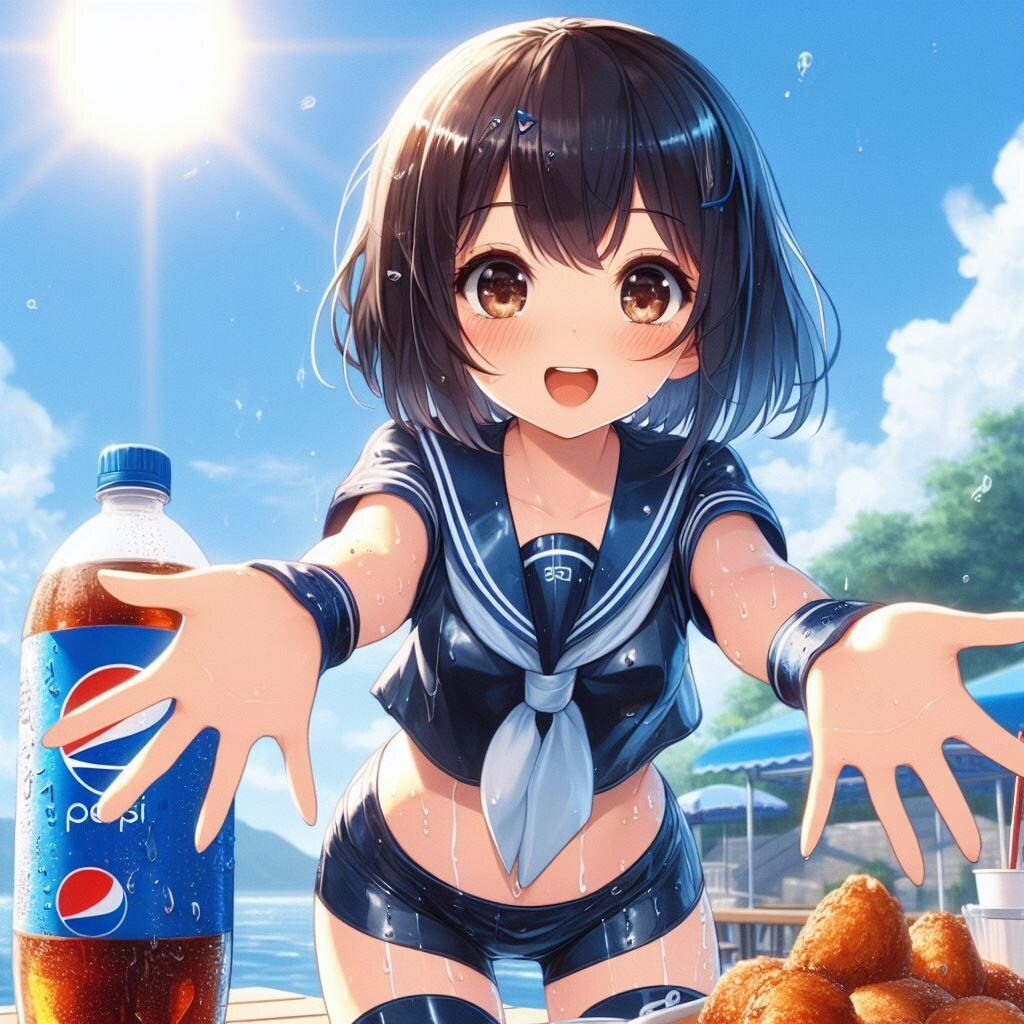 唐揚げとペプシ