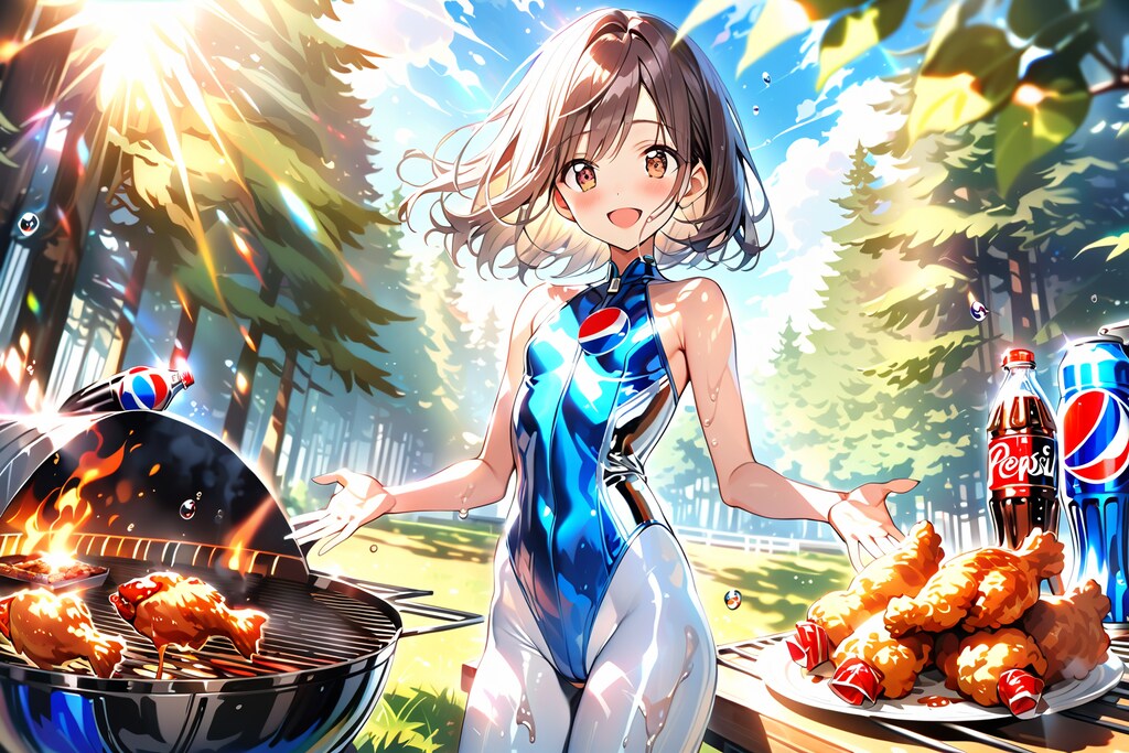 唐揚げとペプシ