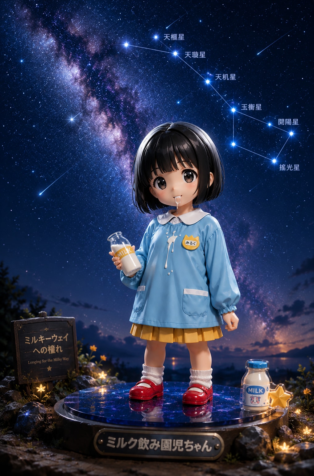 ミルク飲み園児ちゃんフィギュア | の人気AIイラスト・グラビア