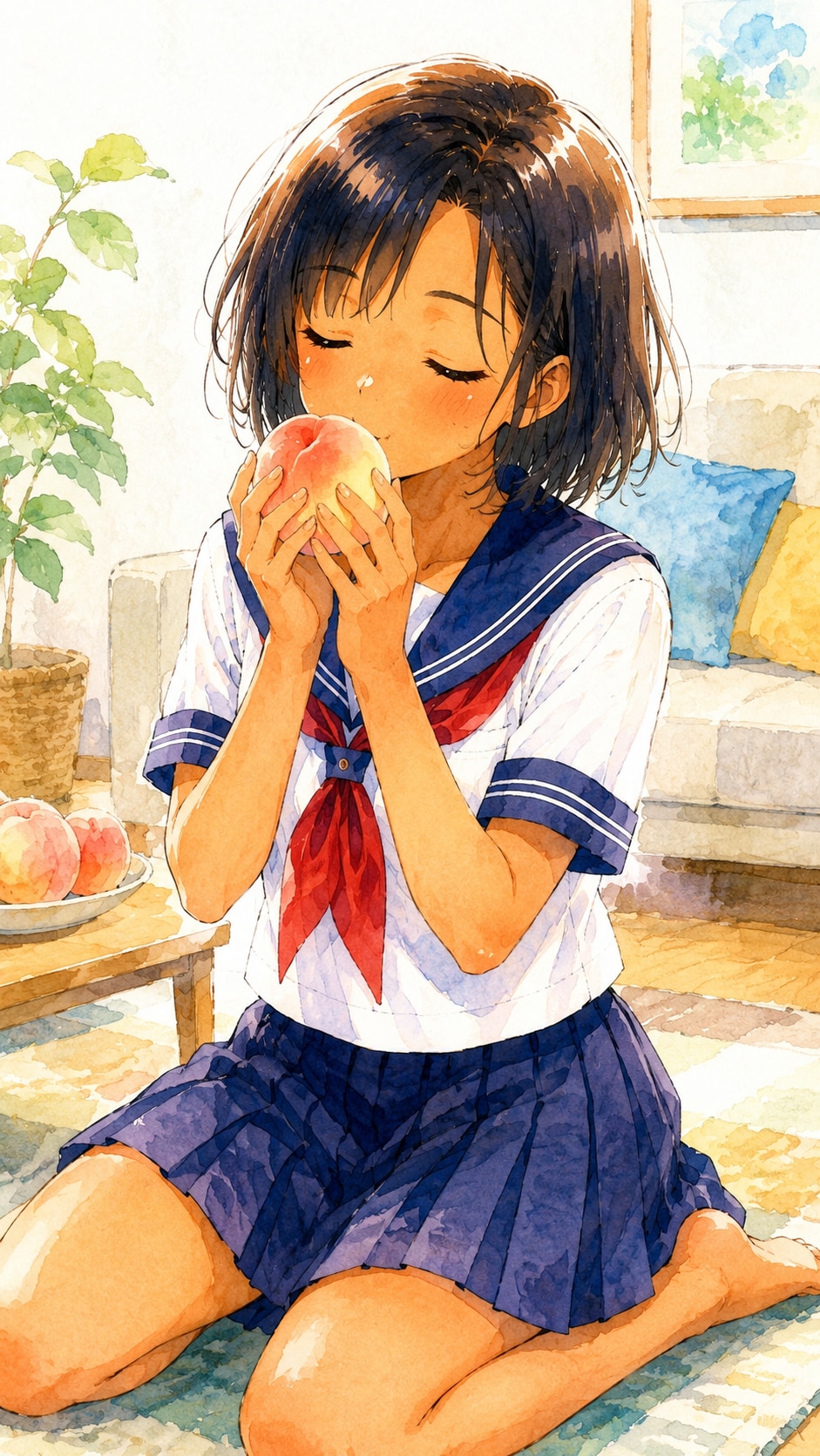 桃、いい匂い💕