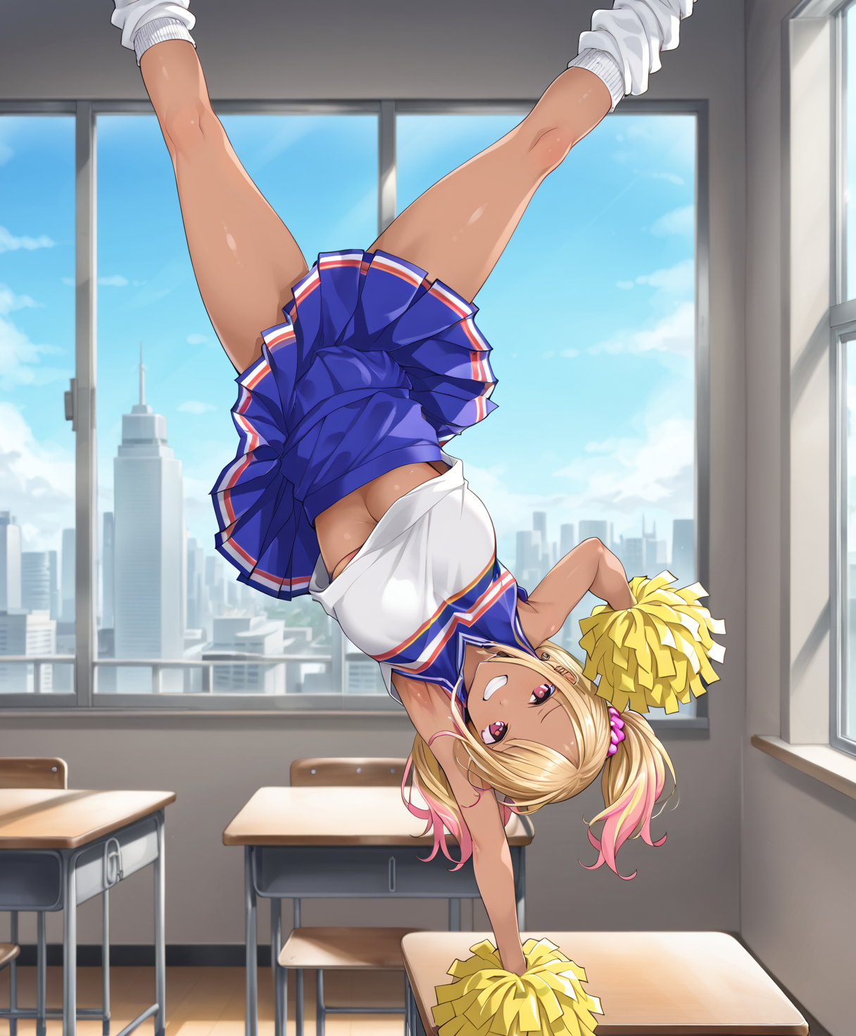 うちの子ギャルが側転するわけがない。（チアタンブリング） | の人気AIイラスト・グラビア