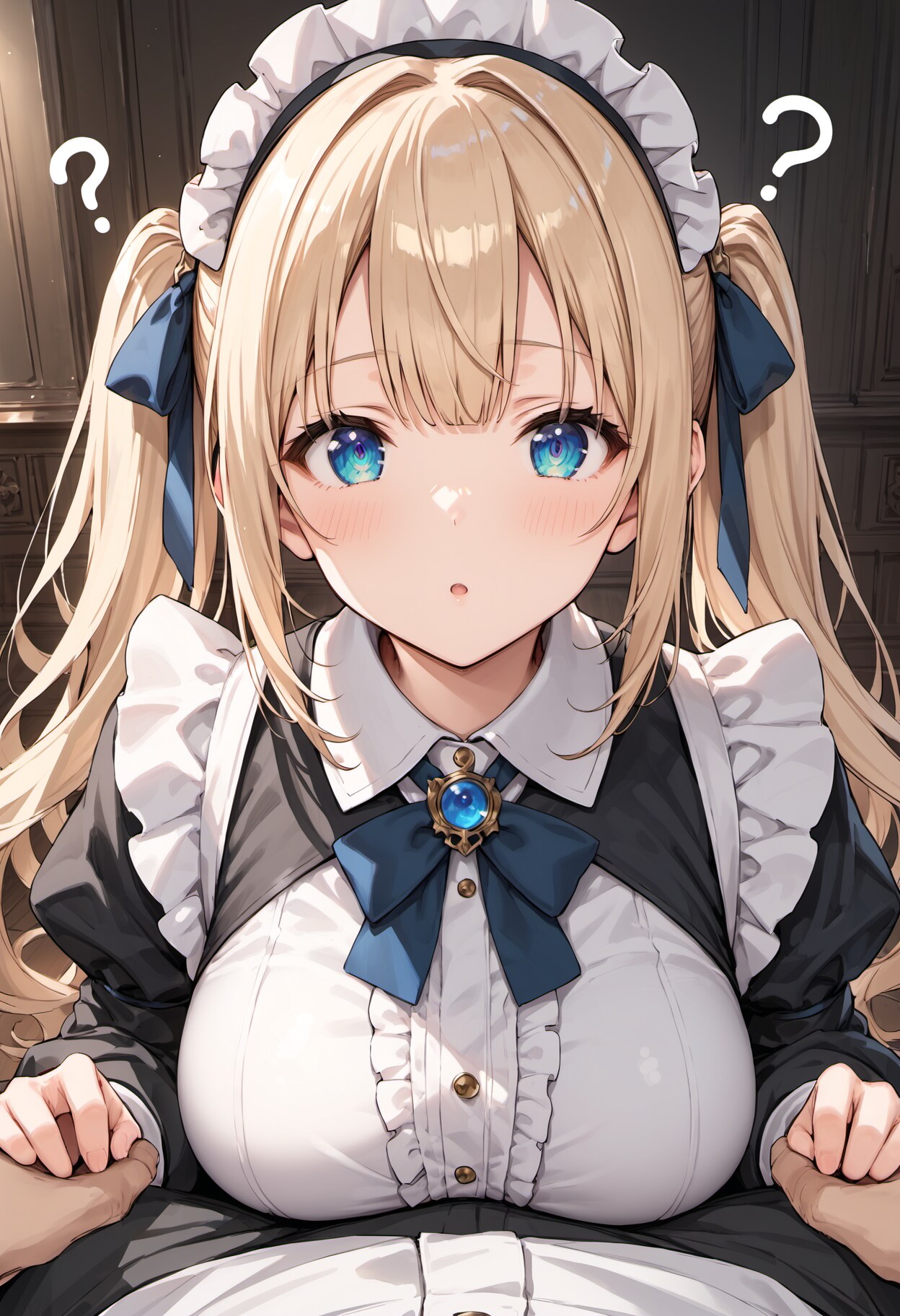 距離感が近い金髪天然巨乳メイド | の人気AIイラスト・グラビア