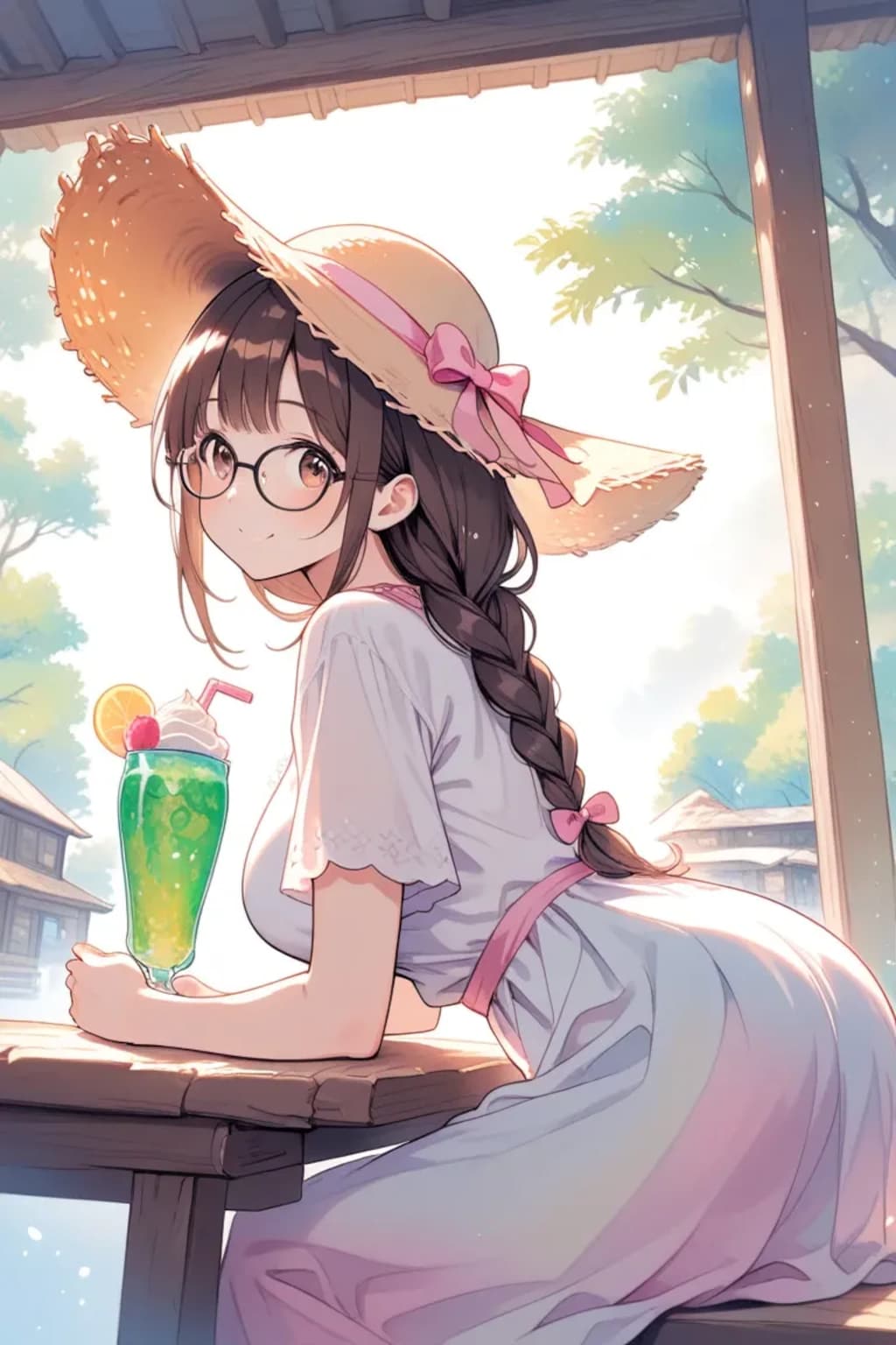 夏いちごのかき氷