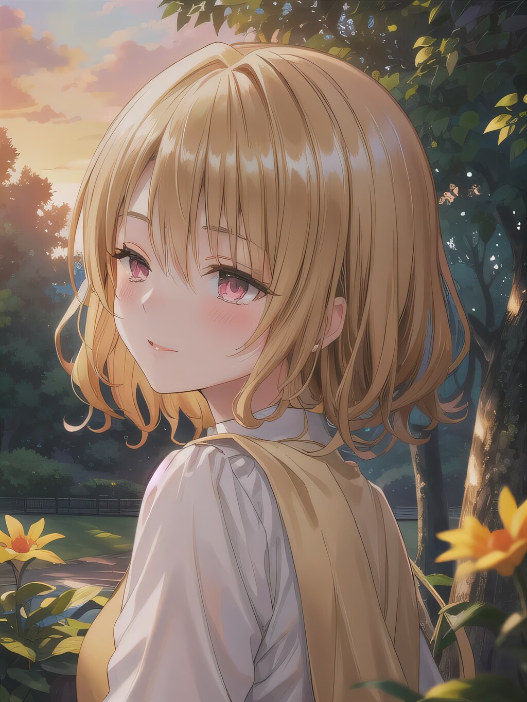 金髪ボブで洋装の少女２