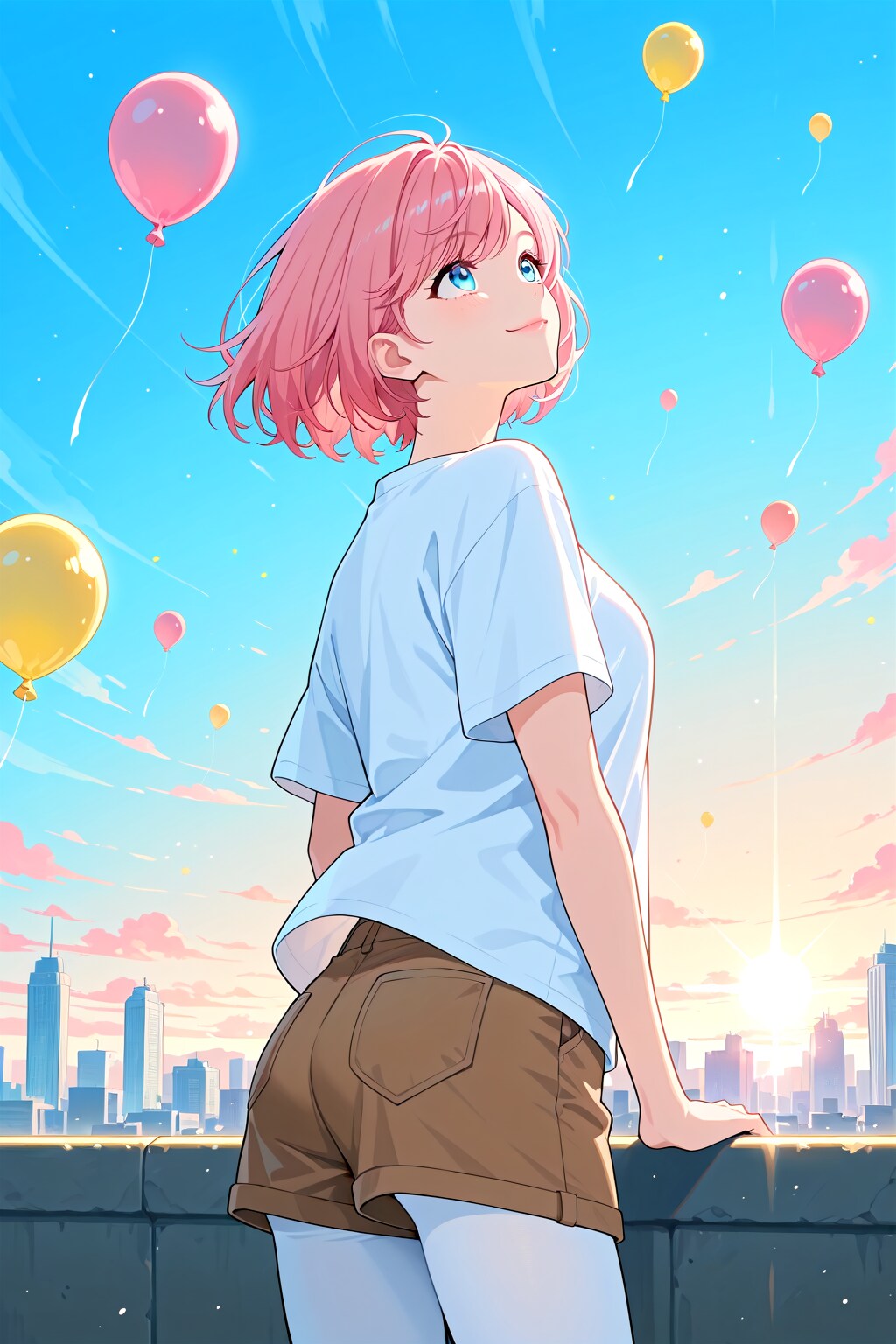 【過去作再生成】風船と少女 | の人気AIイラスト・グラビア