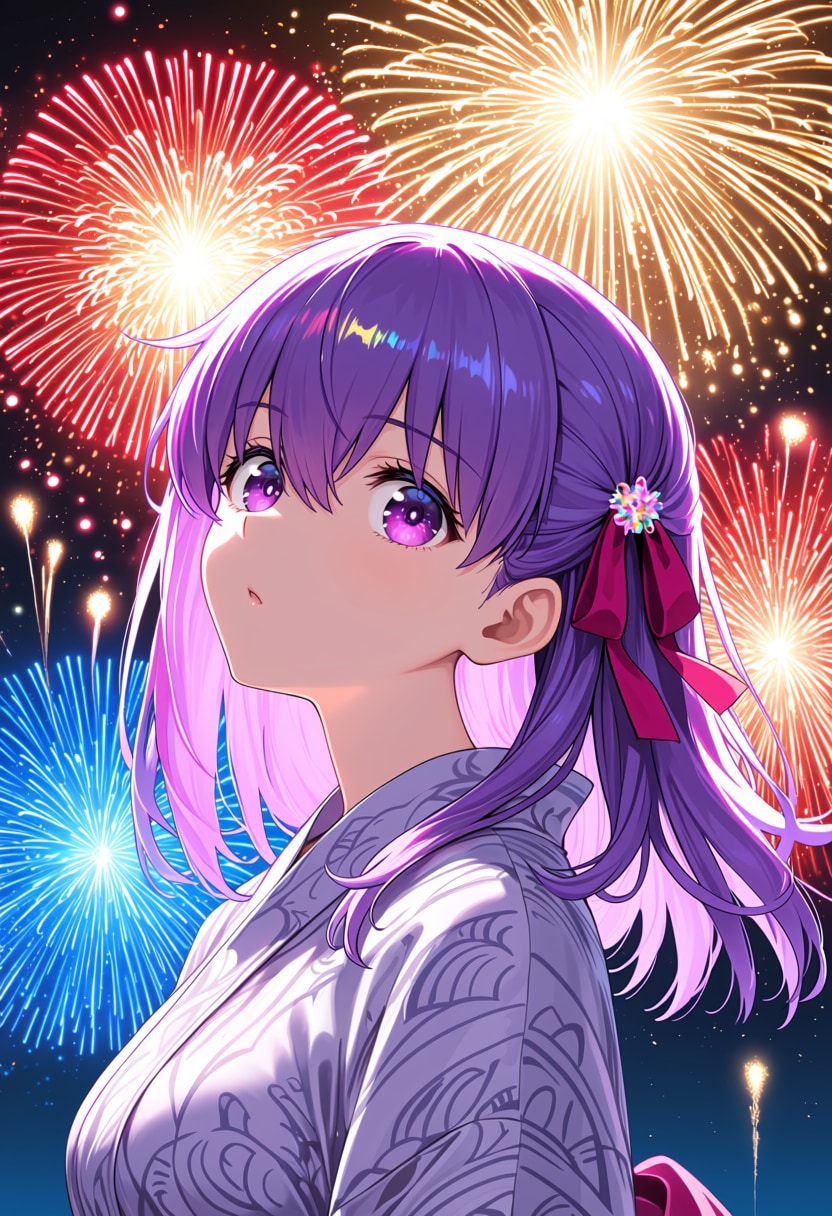 夜空に咲く花と君