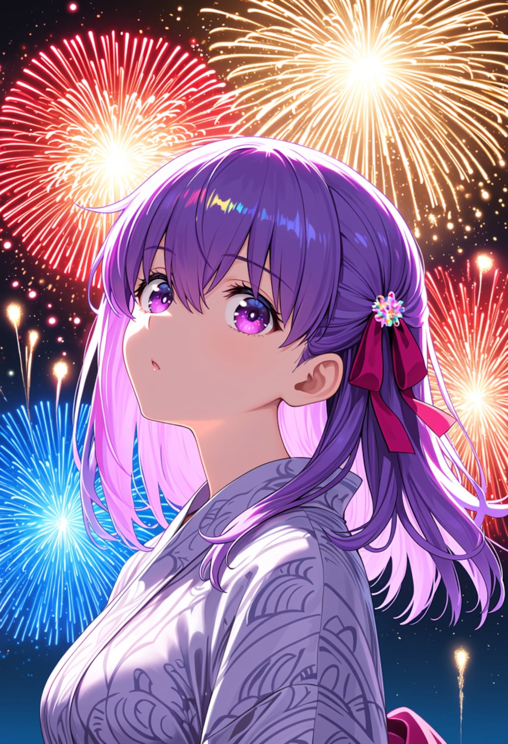 夜空に咲く花と君