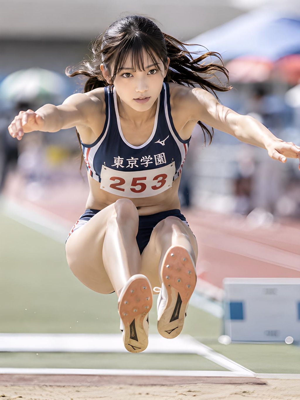 お昼の美人学生さん