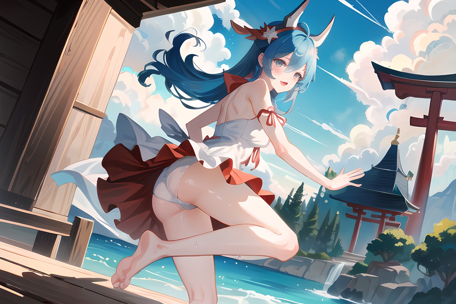 青髪巫女