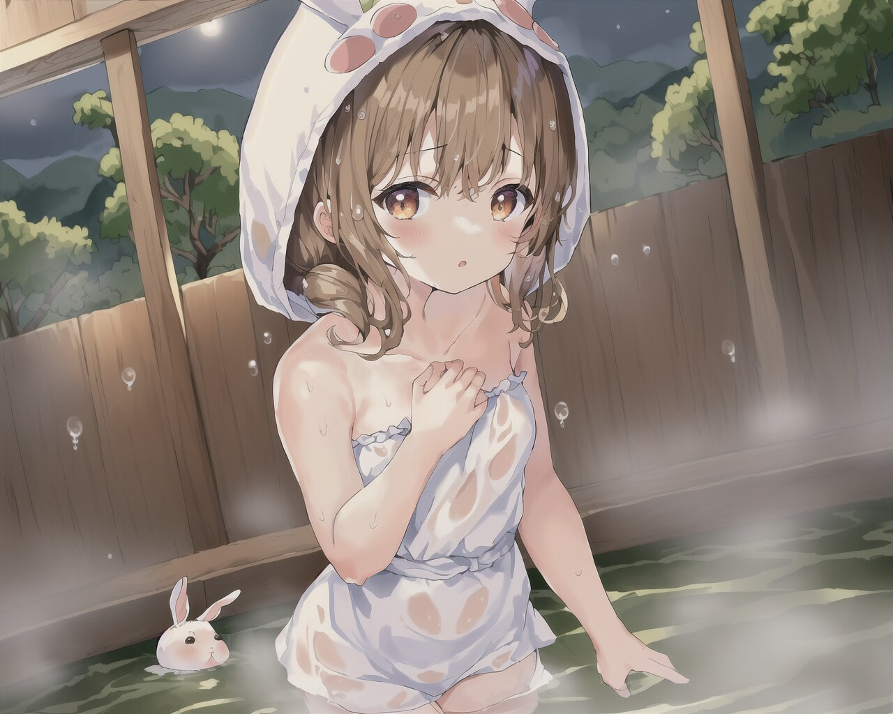 うさみみフード温泉