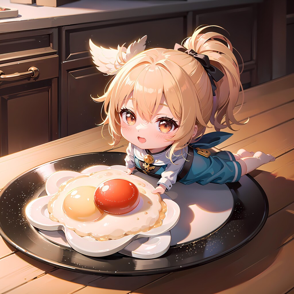 ちびっ子は目玉焼きを食べたい