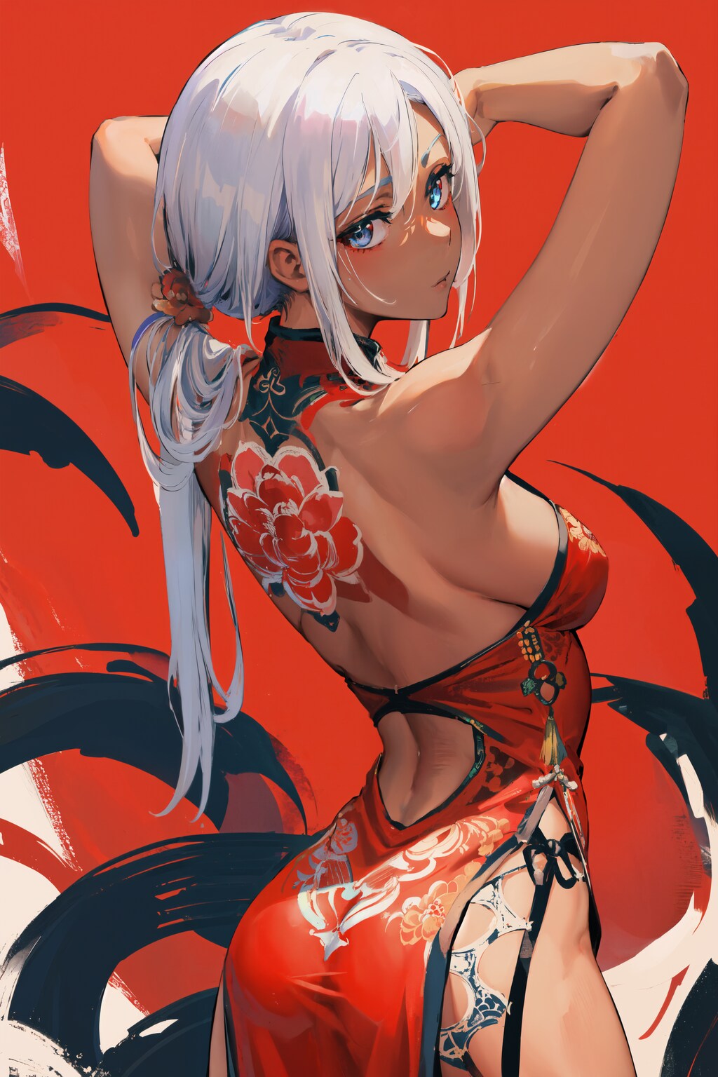 背中のタトゥー
